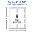 thumbnail image 6 of Avery 2" x 3-1/2" Rectangle Rounded Corner Tags, Matte White, 80ct, 6 of 11