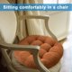 thumbnail image 5 of Cojín de silla, cojines de asiento redondos, cojines de silla de tatami gruesos para cocina, cojín de asiento de oficina de 42 cm, café cálido, 5 of 6