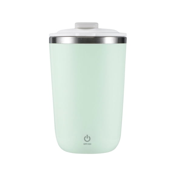 Taza de acero inoxidable para mezclar proteínas automática recargable, verde menta