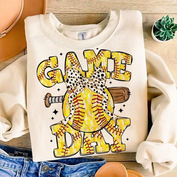 Softball Mama Sweatshirt, Game Day Coquette Shirt, Softball Bow Brushstroke Sweatshirt, Preppy Softball Mom Outfit, Cute Gameday Shirt