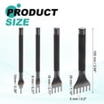 thumbnail image 2 of 4Pcs 5mm 1/2/4/6 Prong Leather Hole Stitching Punch Tool for Hand Sewing, Black, 2 of 6