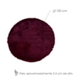 thumbnail image 2 of Tapete Decorativo redondotipo Shag 1 Metro de diámetro Fibra Larga Suave y Caliente Ideal para Sala recamara ilios innova  Uva, 2 of 8