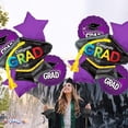 thumbnail image 2 of PMU Congrats Grad Cap Balloon Bouquet | Graduation Decoration Mylar Balloons | Graduation Balloons Class of 2024 Decor | Celebrate Success with Vibrant Graduation Balloons | Purple (5/Pkg) Pkg/1, 2 of 7