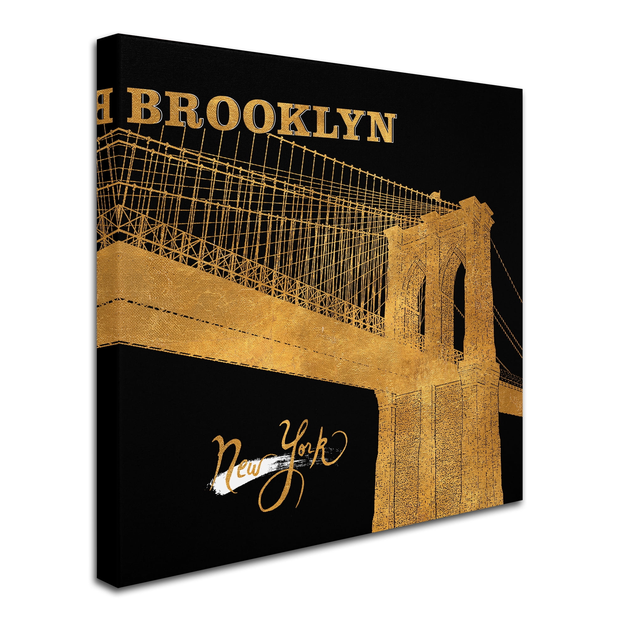 Trademark Fine Art 'Brooklyn Bridge' Canvas Art by Lisa Powell Braun