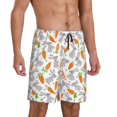 thumbnail image 2 of Pofeuu Cute Rabbit Print Men's Soft Woven Elastic Waistband Sleep Pajama Short-XX-Large, 2 of 6