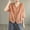 Orange, variant on YHAJDS Women's Summer Tops V Neck Front Button Solid Color Vintage Inspired Blouse