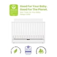 thumbnail image 4 of Simmons Kids Logan 6-in-1 Convertible Crib w/ Drawer, Greenguard Gold Certified, Converts to Toddler Bed, Daybed, Sofa & Full-Size Bed w/ & w/o Headboard, Fits Standard Crib Mattress, Bianca White, 4 of 15