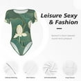 thumbnail image 4 of Fotbe Lotus Golden Line Body de Mujer con Cuello Redondo y Mangas Cortas, Sin Mangas Ajustado, Suave, Cómodo y Básico-Small, 4 of 7