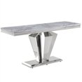 thumbnail image 1 of Pemberly Row Crownie Silver Rectangle Faux Marble Console Table, 1 of 2