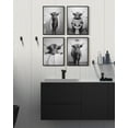 thumbnail image 5 of Drsoum Funny Highland Cow Bathroom Wall Ar Black and White Rustic Cute Bathroom Prints for Bathroom Restroom Decor 11x14in4pcs Black Framed, 5 of 6