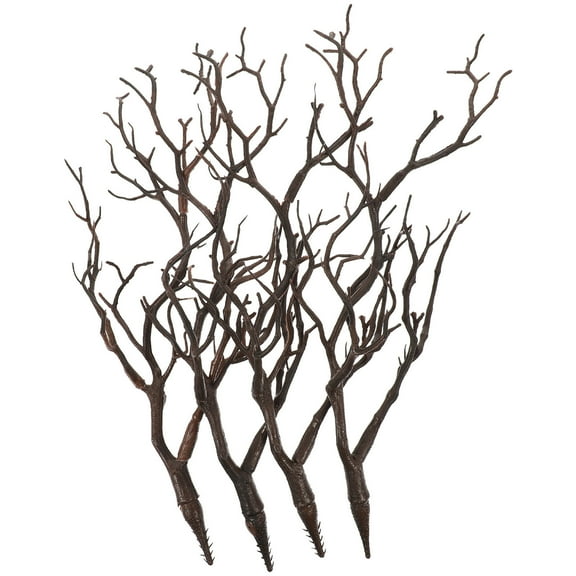 Uonlytech Plastic Branches Dark Brown 4Pcs DIY Antler Headbands Decor