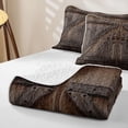 thumbnail image 4 of Erosebridal Brown Vintage Farmhouse Quilt Full for Women Men, Rustic Wooden Plank Full Bedspread Sets,, 3 Pieces, 4 of 7