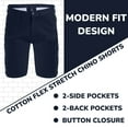 thumbnail image 2 of Men's Cotton Flex Stetch Chino Shorts (Sizes, 30-42), 2 of 4