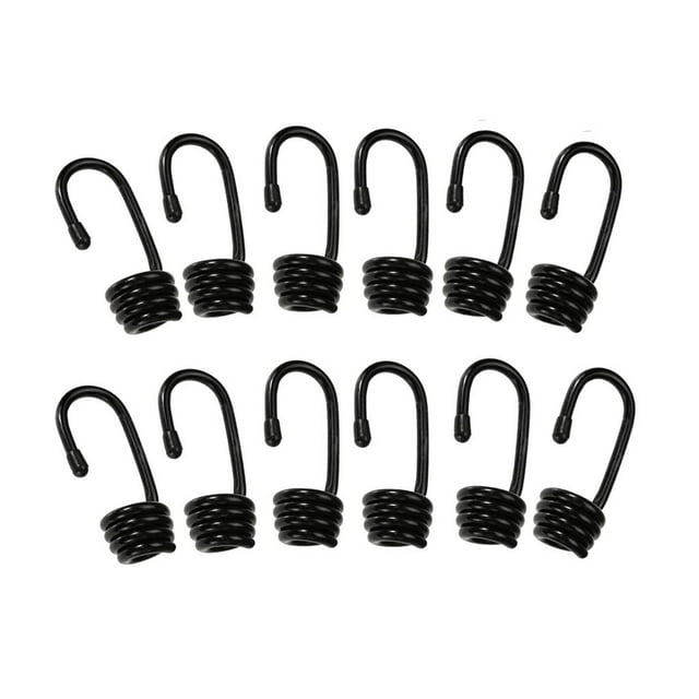12 Pieces Strong Durable Steel Wire End Hooks For 6mm Marine Boat Kayak Shock Cord Elastic Rope Luggage tie Straps DIY