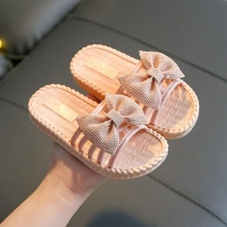 

Toddler Girls Summer Sandals Slippers Cute Bow Slippers Girls Slippers 5-14Y