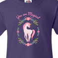 thumbnail image 4 of Inktastic You are Magical Pink and White Unicorn with Flowers Youth T-Shirt, 4 of 5