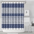 thumbnail image 2 of Rustic Vintage Bohemian Curtain 72x84 Inches Quick-Dry Polyester with Plastic Rings for Tribal Inspired Bathroom Decor, 2 of 5