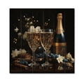 thumbnail image 3 of Designart "Bubbly Champagne and Grapes I" Wine & Champagne Print on Natural Pine Wood, 3 of 5