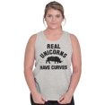 thumbnail image 3 of Real Unicorns Have Curves Rhinoceros Tank Top Tee Shirt Women Brisco Brands L, 3 of 6