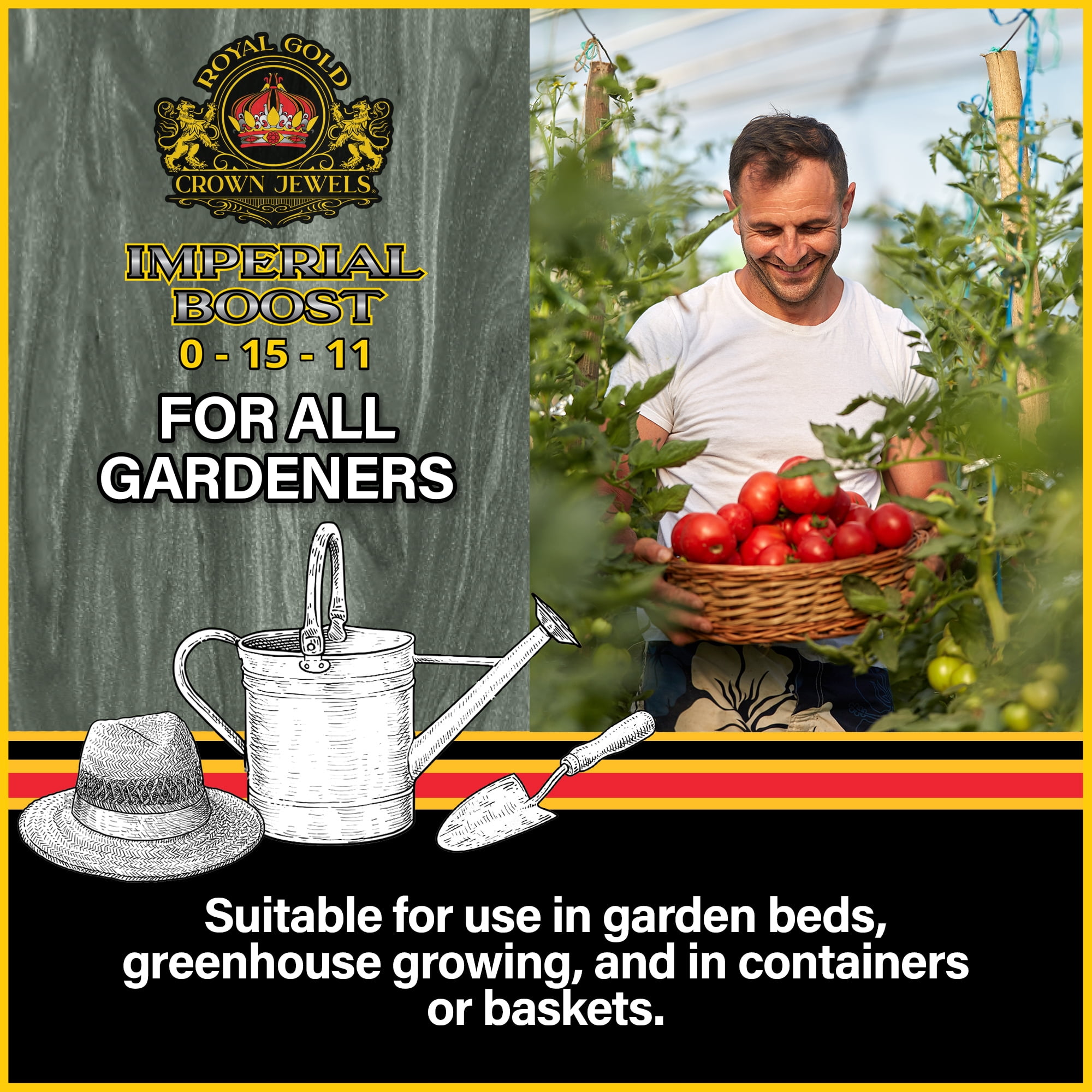 Royal Gold Crown Jewels Organic Imperial Boost 0-15-11 Dry Soluble Fertilizer, 20 lbs