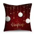 thumbnail image 1 of Fundas de almohada de Navidad para sofá, decoración del hogar, corona de Adviento, adorno de bolas, regalos de Navidad, 40/45/50cm, 1 of 4