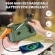 thumbnail image 5 of Mini Radio con Manivela Bluetooth +//FM Radio de Emergencia con Energía Solar de 4500 MAh con Linterna LED, Alarma SOS, 5 of 5