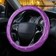 thumbnail image 6 of Merryso Purple Studded Leather Car Steering Wheel Cover - Non-Slip All-Season, Fits 36-40cm Universal for Cars Trucks SUVs, Wear-Resistant Easy-to-Clean Thin Lightweight, 6 of 6