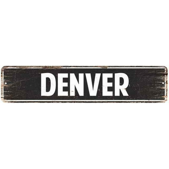 DENVER Gift Cities Metal Signs Home Decor Gift 4x18 204180004025
