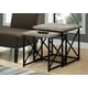 thumbnail image 2 of Mesa nido - Juego de 2 piezas / Taupe Reclaimed Wood / Negro Monarch Specialties I 3415, 2 of 2