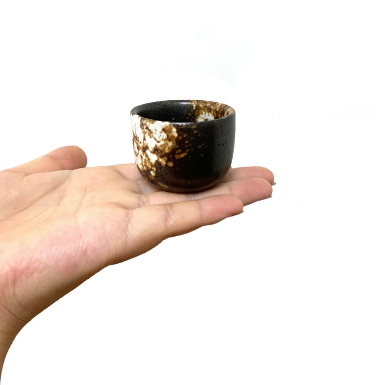 Elegant Durable and Colorful Porcelain Espresso Cup and Saucer Set - Gold,  2 oz. Set of 6