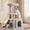 Gray, variant on Cat Tree, Multi-Level Cat Tree Tower, Indoor Activity Center with Sisal Scratching Posts, Condos, Plush Perches, Hanging Cat Toys, Gray