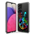 thumbnail image 3 of MUNDAZE Samsung Galaxy A01 Shockproof Clear Hybrid Protective Phone Case Peace Graffiti Painting Art Cover, 3 of 5