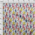 thumbnail image 3 of oneOone Cotton Poplin Twill Orange Fabric Beach Boat Diy Clothing Quilting Fabric Print Fabric By Yard 56 Inch Wide, 3 of 4