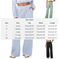 thumbnail image 3 of Pantalones de Mujer Casual de Color Sólido Deportes Suelto Entrenamiento de Fitness Bolsillo Pantalones Largos de Piernas Anchas, 3 of 7