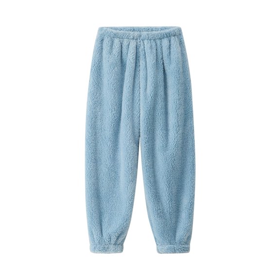 Hrsba Women's Solid Color Pajama Bottoms,Elastic Waist Sleep Pants Soft Material