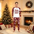 thumbnail image 5 of Yuaguia Matching Family New Year Christmas Pajamas Set, Goodbye 2026 Hello 2027 Long Sleeve Raglan Top and Red Snowflake Plaid Pants, Festive Holiday Sleepwear Loungewear, Men 3XL, 5 of 5
