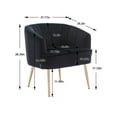 thumbnail image 7 of Accent Chair,Modern Velvet Armchair with Gold Metal Legs and Curved Back,Comfortable Single Sofa Chair for Living Room Bedroom Office Apartment,Black, 7 of 7