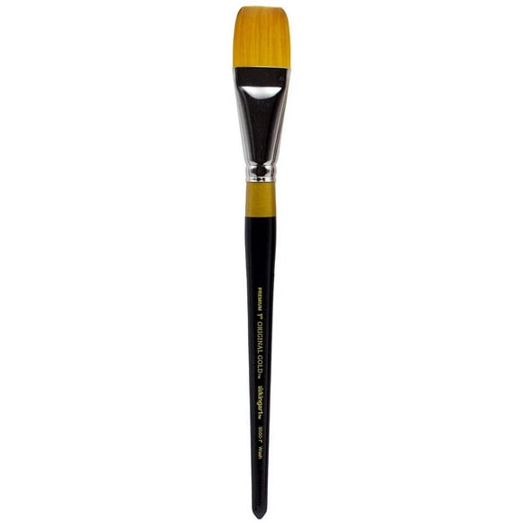 KINGART Original Gold Oval 9550-1/2, Premium Artist Brush, Golden TAKLON WASH-Size: 1/2, Black