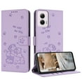 thumbnail image 2 of for Motorola Moto G Power 5G 2024 Wallet Case with Hand Strap, RFID Blocking Credit Card Holder, PU Leather Magnetic Folio Flip Kickstand Protective Shockproof Cover Women Phone Case,Purple, 2 of 9