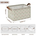thumbnail image 7 of Yayeee Foldable Storage Basket for Shelves Waterproof Cloth Bins with Handles, Green Wildflowers Pattern, 7 of 7