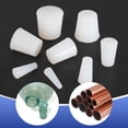 thumbnail image 5 of Tapón de silicona sólido en forma cónica Uxcell, tapones de goma para tubos, tapones de laboratorio para sellar tubos de cobre, botellas y viales 3/8" 4, 5 of 5