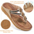 thumbnail image 3 of Ecetana Women's Flat Sandals Comfortable Flip Flops Beach Shoes Sandal, 3 of 6