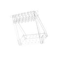 thumbnail image 1 of facefd Earring Display Stand Acrylic Ear Studs Organizer Mini Coat Hanger Rack, 1 of 9