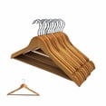 thumbnail image 1 of Ganchos para Ropa de Madera Premium ZOMILUX Perchas para Pantalones con Barra Antideslizante y Gancho Giratorio 360°, 1 of 5