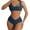 Blue, variant on Sngxgn Women's High Waisted Bikini Sets Two Piece Swimsuits High Cut Bathing Suits(,S)