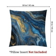 thumbnail image 4 of Acheng Gold and Blue Abstract Art Short Plush Pillowcase Set of 2 White, 4 of 7