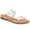 Clear, variant on SUN STONE Womens White Cushioned Slip Resistant Easten Round Toe Wedge Slip On Slide Sandals Shoes 11 M