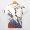 thumbnail image 3 of Marble Texture Men Zipper T-shirt Summer Casual Short Sleeve T-shirt Top, 3 of 7