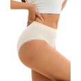 thumbnail image 4 of INSPIRE CHIC Women's Lace Trim Mid-Waisted Briefs Butt Lifter No Trace Underwear L Yellow, 4 of 4