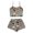 Grey-5q87M, variant on JFOPQVSM Women Sexy Sleeveless Tank Top Shorts 2 PC Halloween Print Pajama Set Halloween Dress-Up Outfit